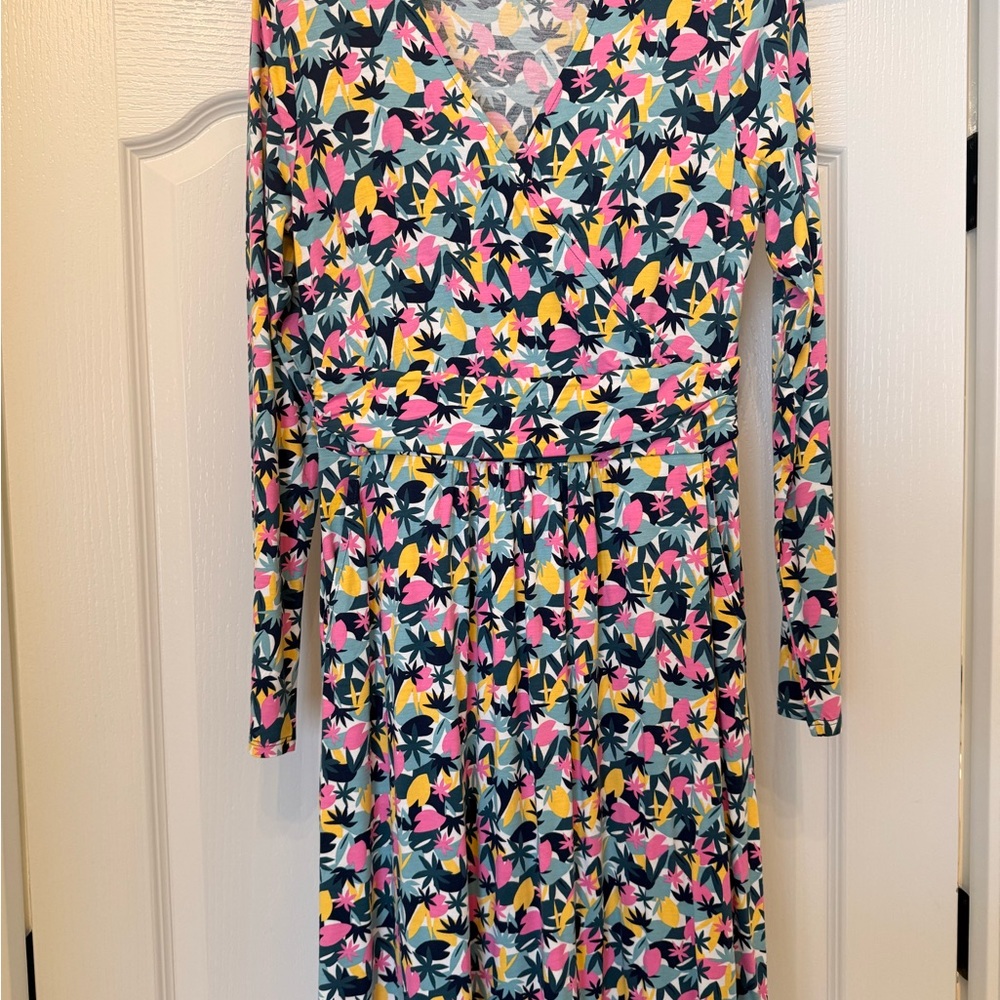 Boden Multicolor Tropical Print dress
